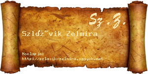 Szlávik Zelmira névjegykártya